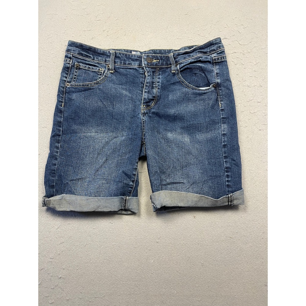 Mossimo Shorts Denim Cotton Spandex Blue Size 10 W35 Womens